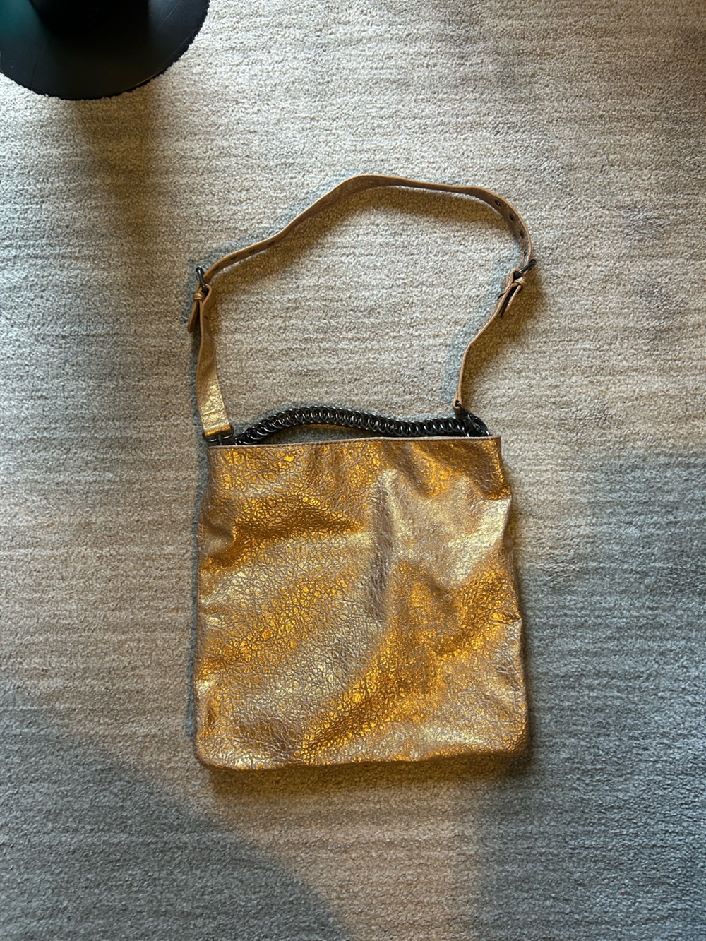 GAP Metallic Gold Leather Tote